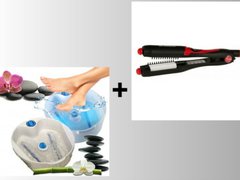 Set Cadita Bubble Massage + Placa creponat parul